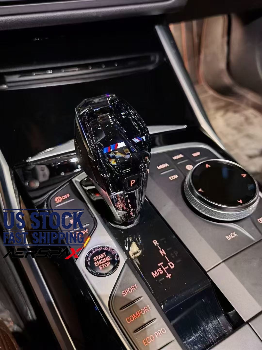 3Pcs Crystal Gear Shift Knob Shifter Kit For BMW X5 G05 X6 G06 X7 G07