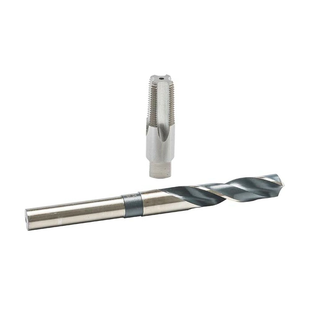 GlowShift 3/8-18 NPT Pipe Tap & 3/8 Drill Bit Set Kit
