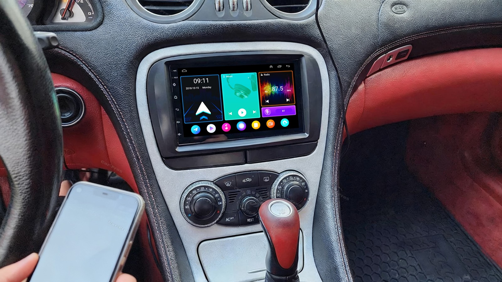 For Mercedes-Benz SL R230 SL350 SL500 Apple CarPlay Car NAV GPS Radio Stereo
