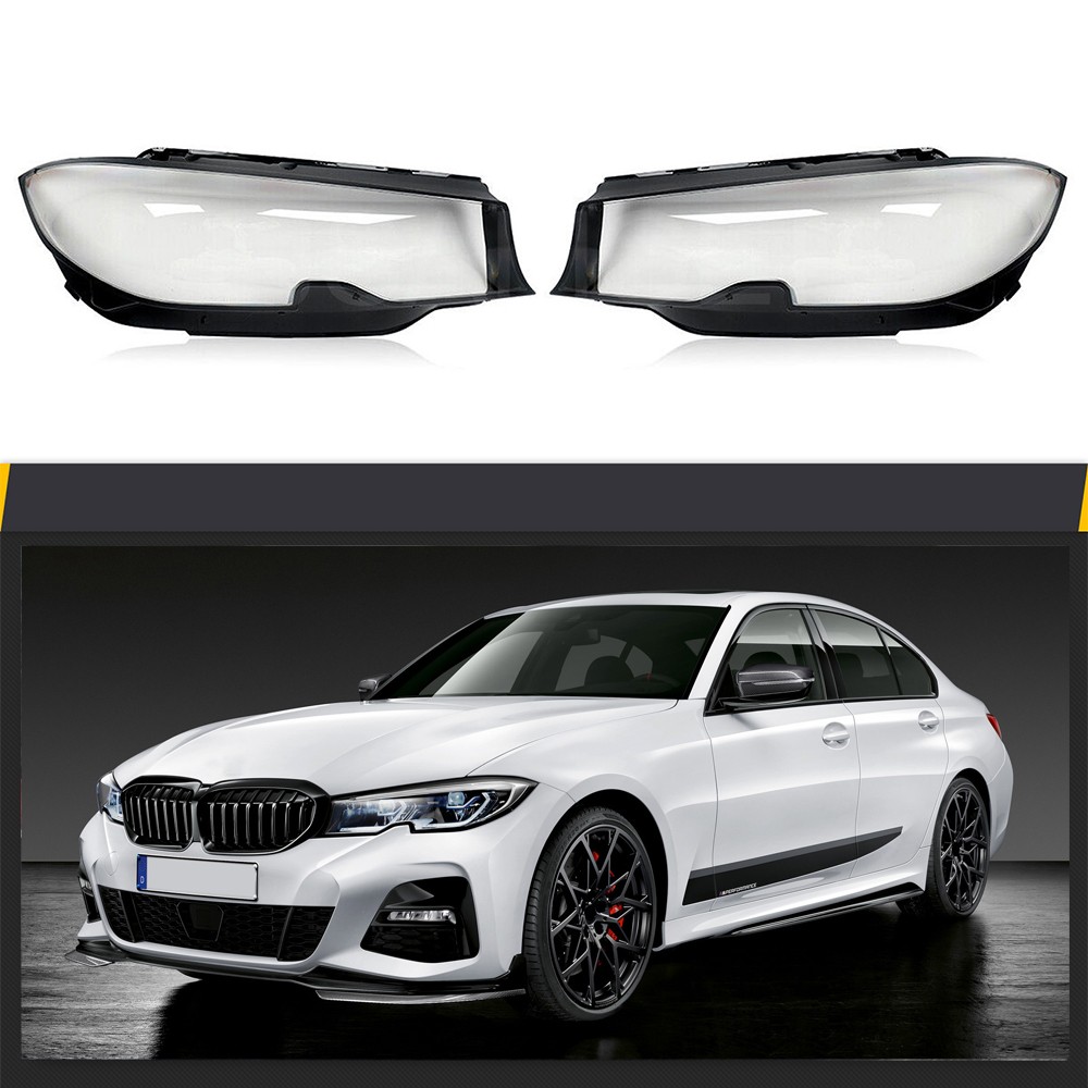 Fits For 2019-2021 BMW 3 SERIES G20 Left & Right Side Headlight Lens Cover