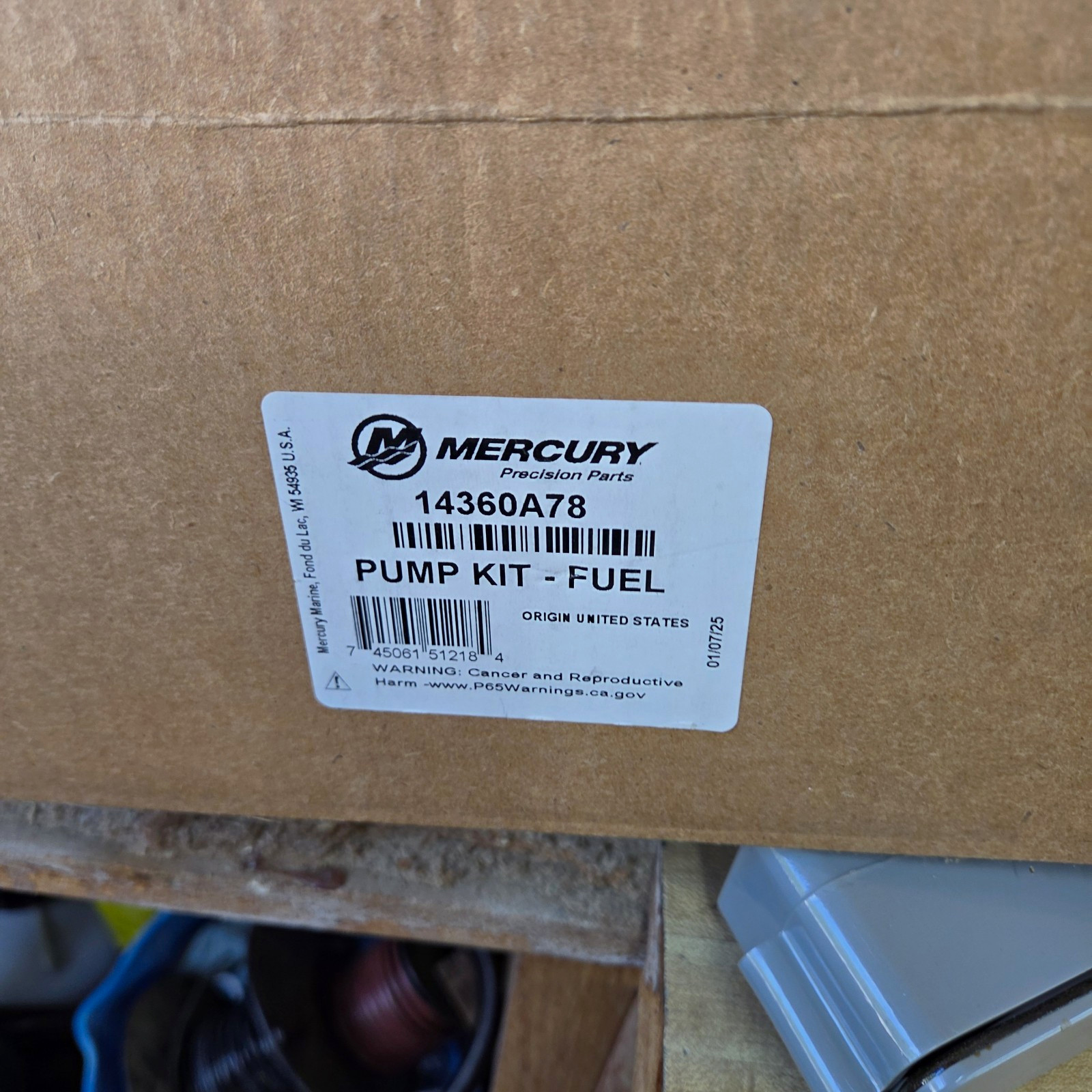 Mercury Marine Mercruiser New OEM Fuel Pump Kit, 14360A78 Mercury Marine Mercruiser New OEM Fuel Pump Kit, 14360A78