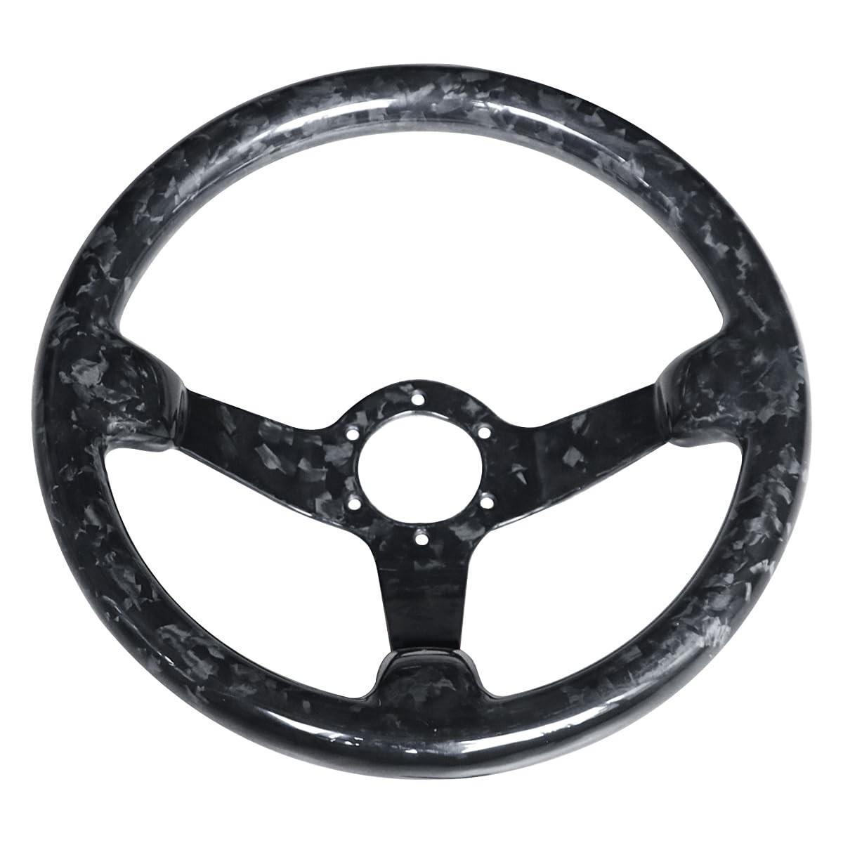 Forged Carbon Fiber Racing Steering Wheel 14\'\' inch 350mm Black Forged Carbon Fiber Racing Steering Wheel 14\'\' inch 350mm Black