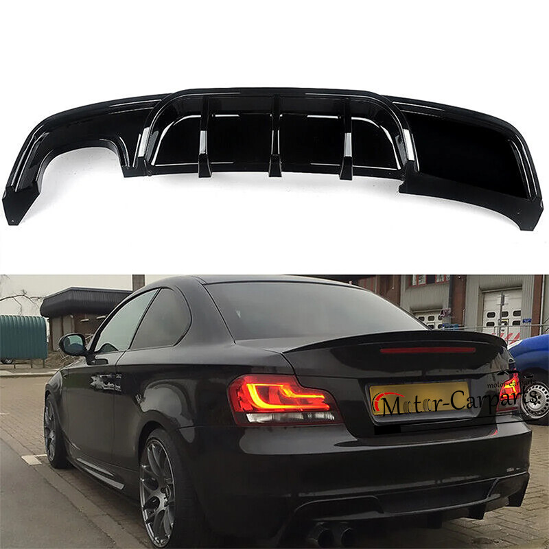 For 2007-2013 BMW 1 Series E82 128i 135i M Sport Gloss Black Rear Diffuser Lip