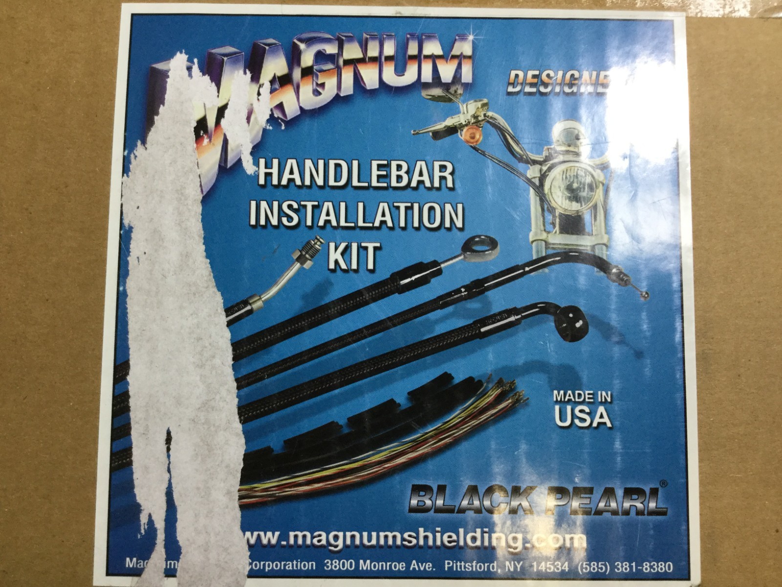 Magnum - 487681 - Black Pearl Handlebar Installation Kit for 12-14in. Ape NEW