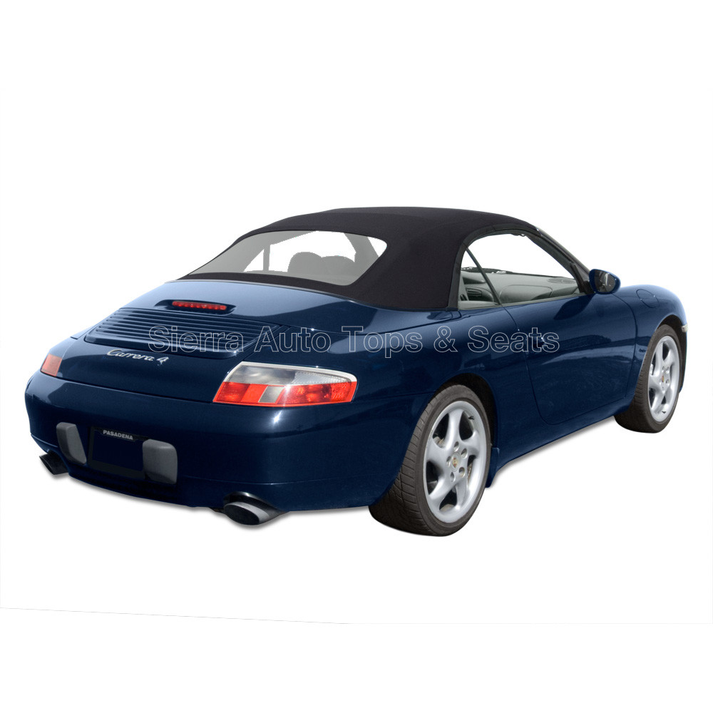 Fits: 1999-2001 Porsche 911, Convertible Top, Zip Window, Black Cloth