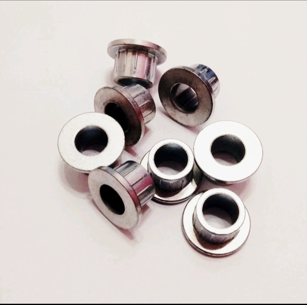 New Lot Of 8 - Shoulder Bushing, Flange Bushing Spacer, See Pics For Dimensions