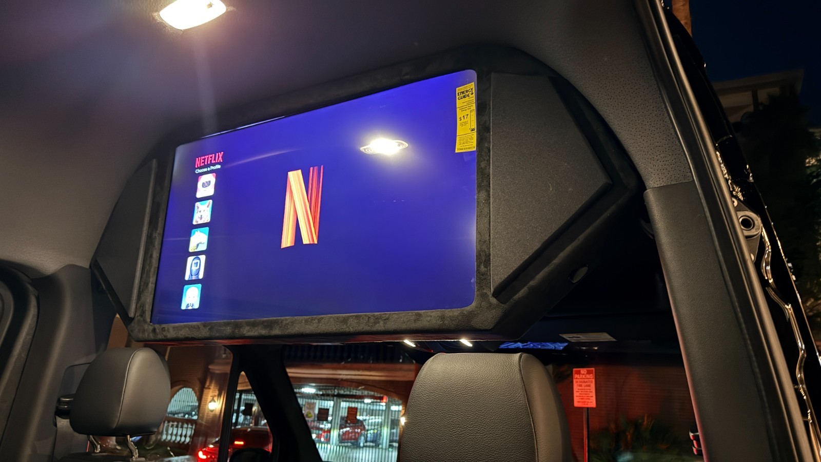 40″ SPRINTER VANVISION — TV / MEDIA BRACKET CONSOLE-ALCANTARA MATERIAL