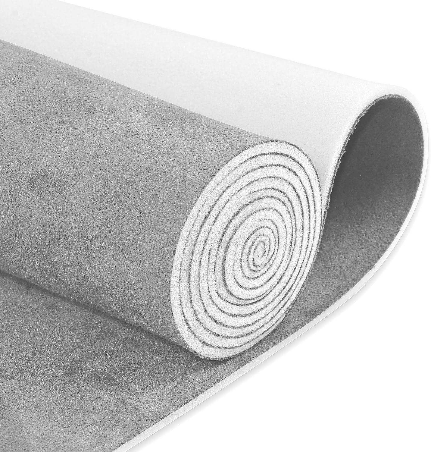 Gray Suede Headliner Fabric Foam Back Auto DIY Roof Repair Upholstery - 54