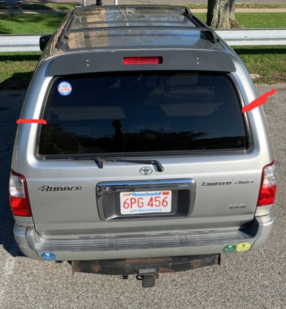 1996-2002 Toyota 4Runner Rear Hatch Back Door Glass Run Channel OEM 68275-35010