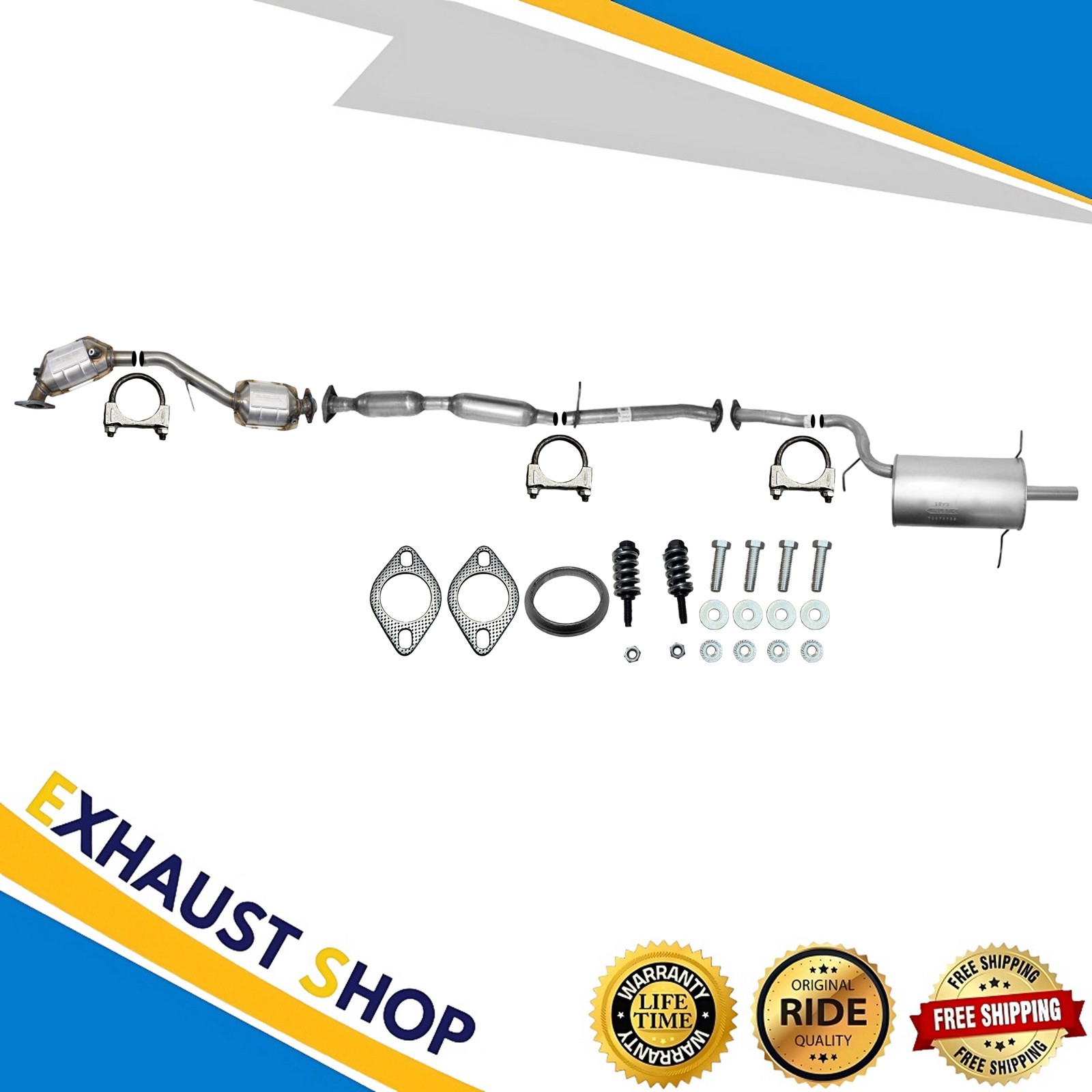 Front Converter+Rear Resonator+Muffler For 2003-2005 Forester |2005 Impreza 2.5L