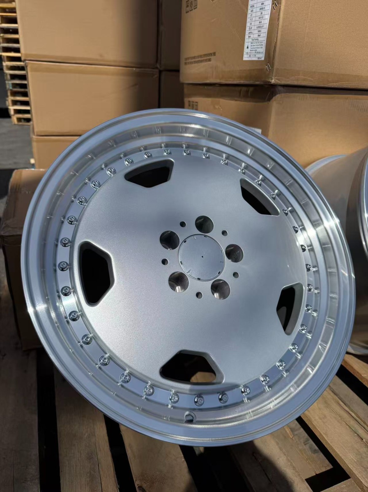 New 17x8 17x9.5 Mercedes Aero Classic Design Silver (4 wheel) 5x112 R129 R107