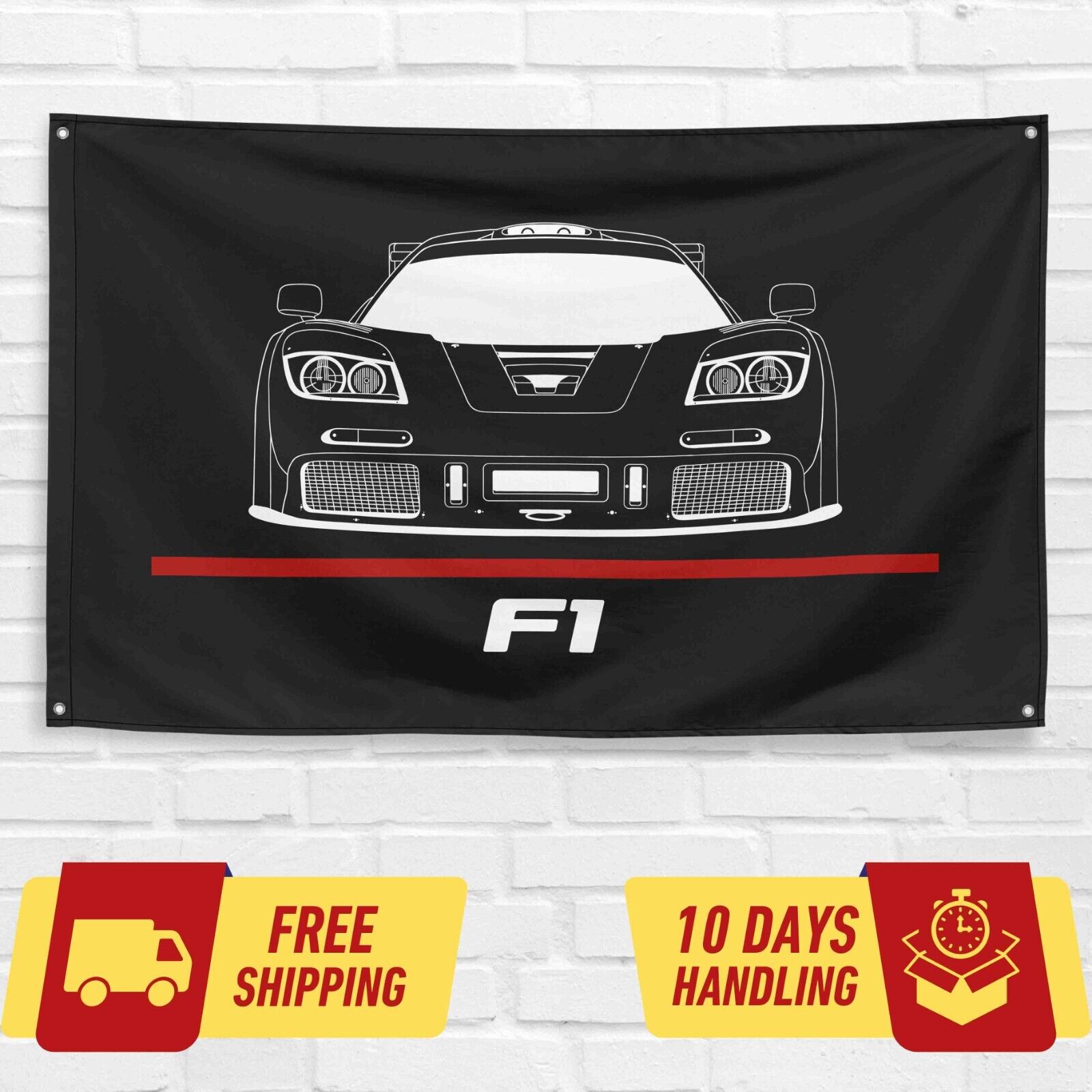 For McLaren F1 Supercar Car Enthusiast 3x5 ft Flag Birthday Gift Banner