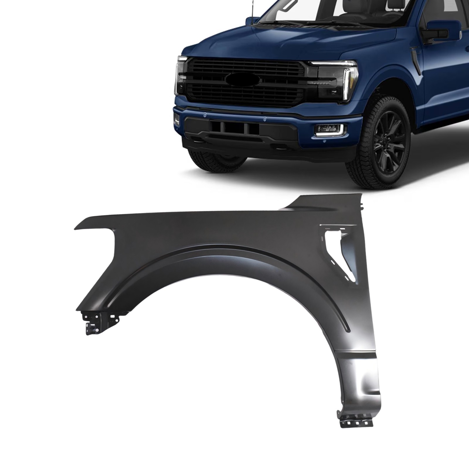 Front Fender Primed Aluminum Left Driver VL3Z16006E For Ford F-150 2021-2025 24 Front Fender Primed Aluminum Left Driver VL3Z16006E For Ford F-150 2021-2025 24
