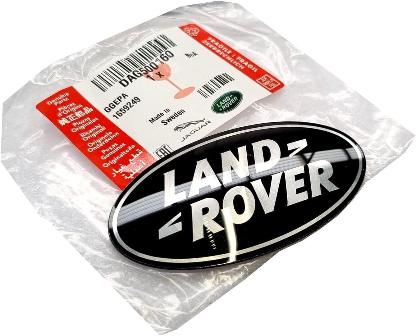 Genuine Land Rover Black Oval Front Grille Badge Emblem Range Rover DAG500160