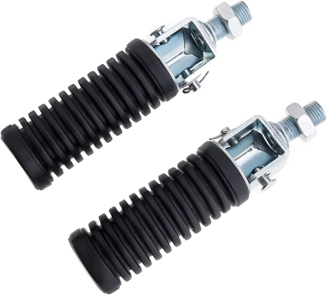 Pair Of Motorcycle Folding Pillion Footrests Foot Pegs Rear Foot Peg Pedal 10mm