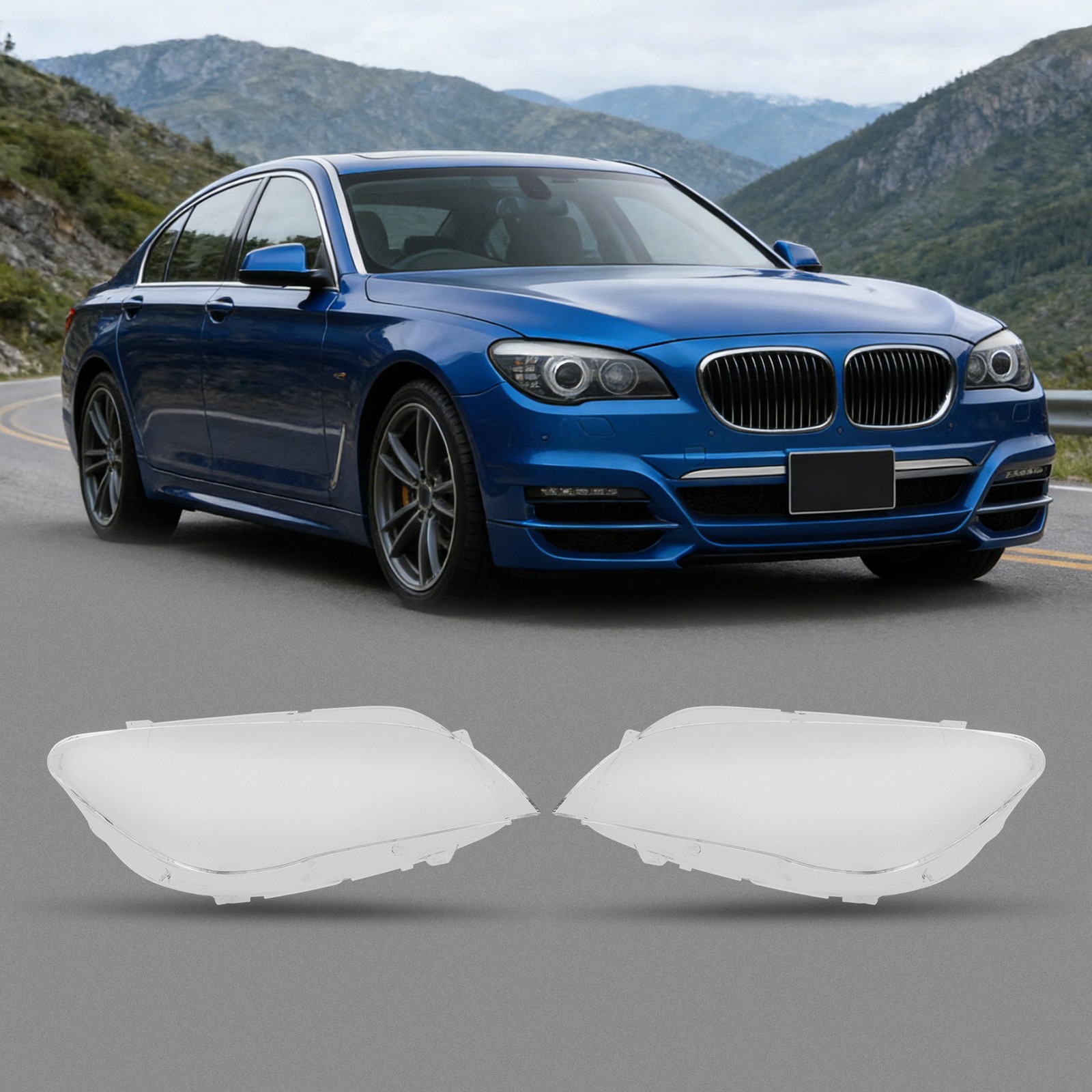 2009-2015 Bmw 7-series Left & Right Headlight Lens Covers  F01 F02 740i 740li