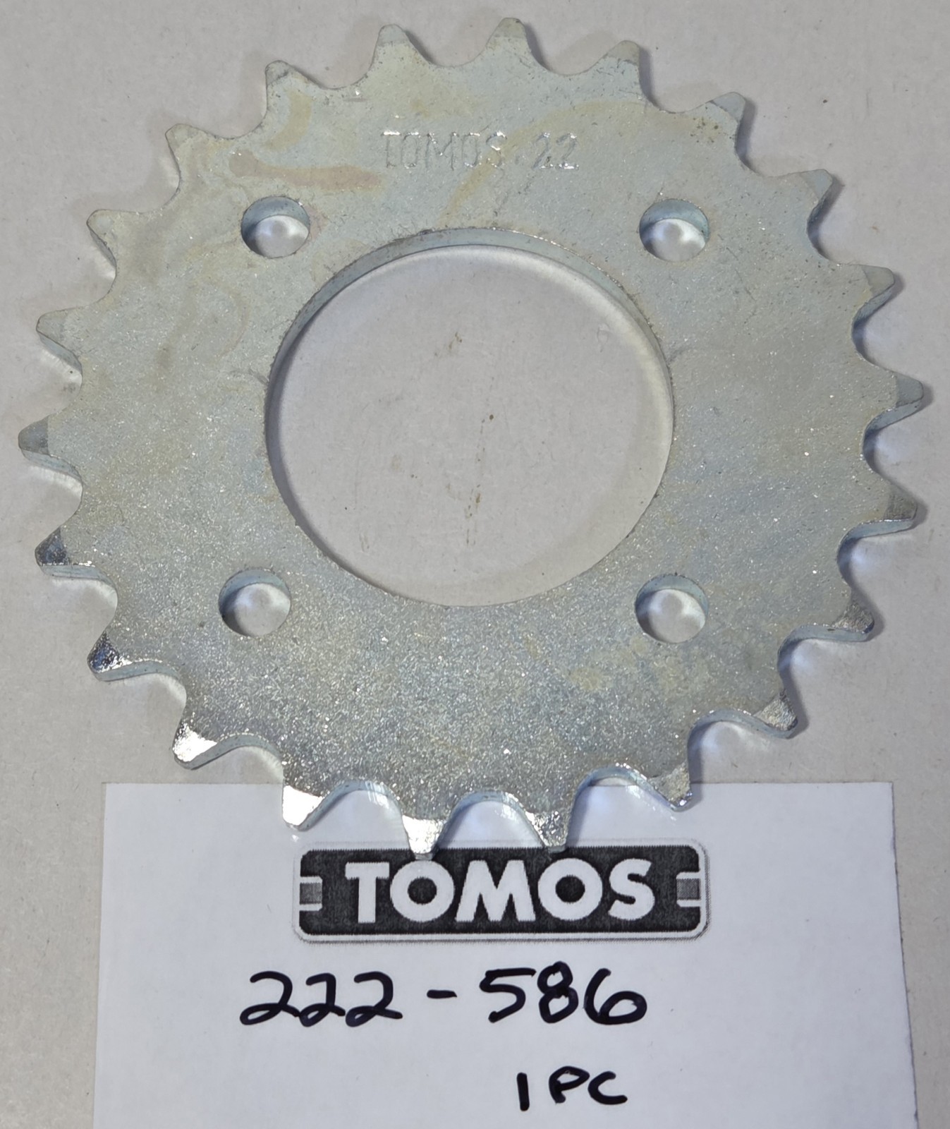 1 NEW Genuine Tomos A35 A55 Moped Scooter Rear Sprocket 22 Tooth OEM 222-586