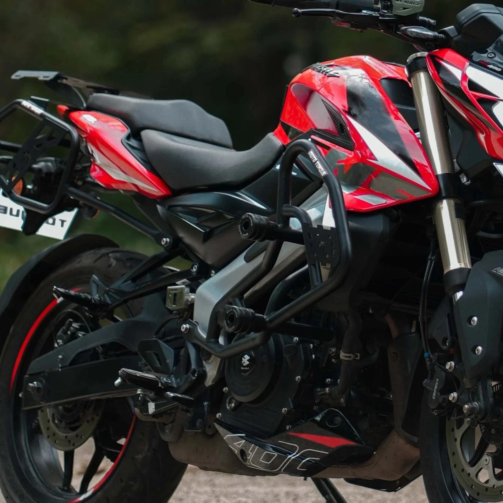 MOTO TORQUE CRASH GUARD WITH SLIDER FIT FOR BAJAJ PULSAR NS400
