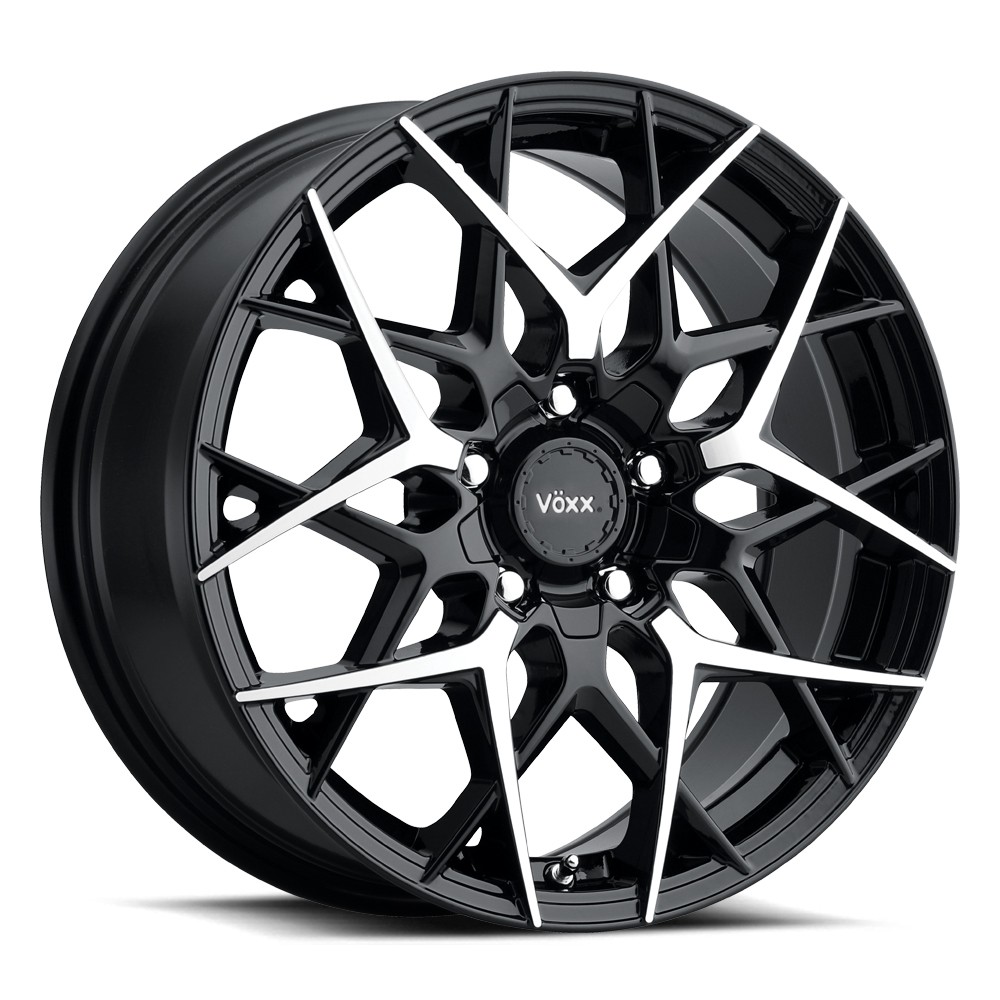 BLEM WHEEL - VOXX Paso 17X7.5 5X110/5X115 ET40 Gloss Black w/ Machined Face BLEM WHEEL - VOXX Paso 17X7.5 5X110/5X115 ET40 Gloss Black w/ Machined Face
