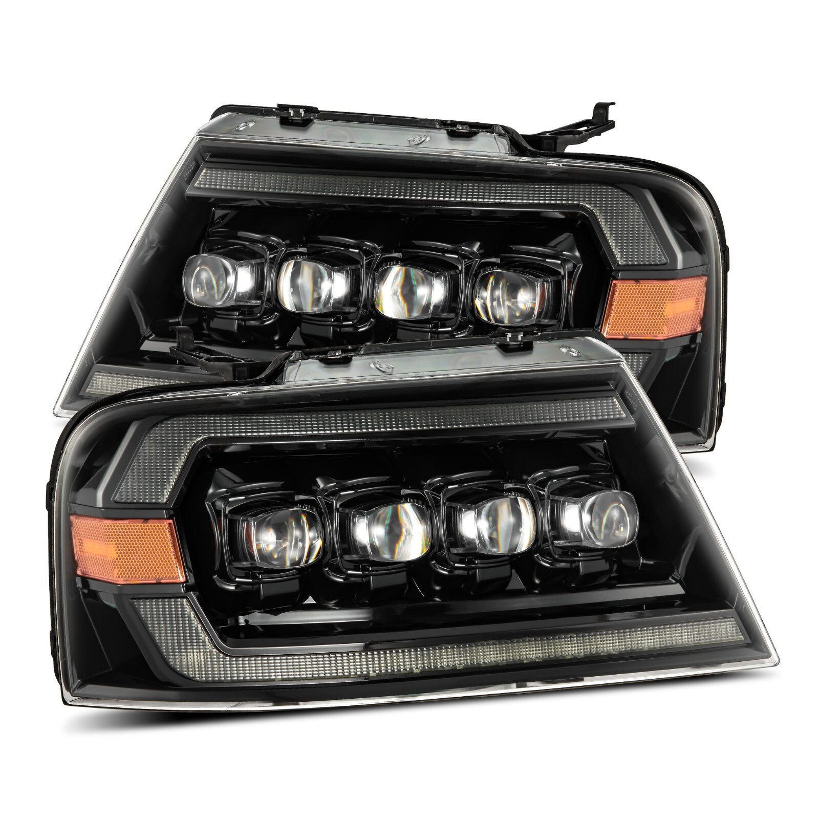 For 04-08 Ford F150 Mark LT AlphaRex NOVA Jet Black LED Projector Headlights For 04-08 Ford F150 Mark LT AlphaRex NOVA Jet Black LED Projector Headlights