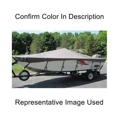 Carver 71218S-11 Styled-To-Fit Travel Boat Cover 7.6 oz. Sun-DURA Mist Gray NEW