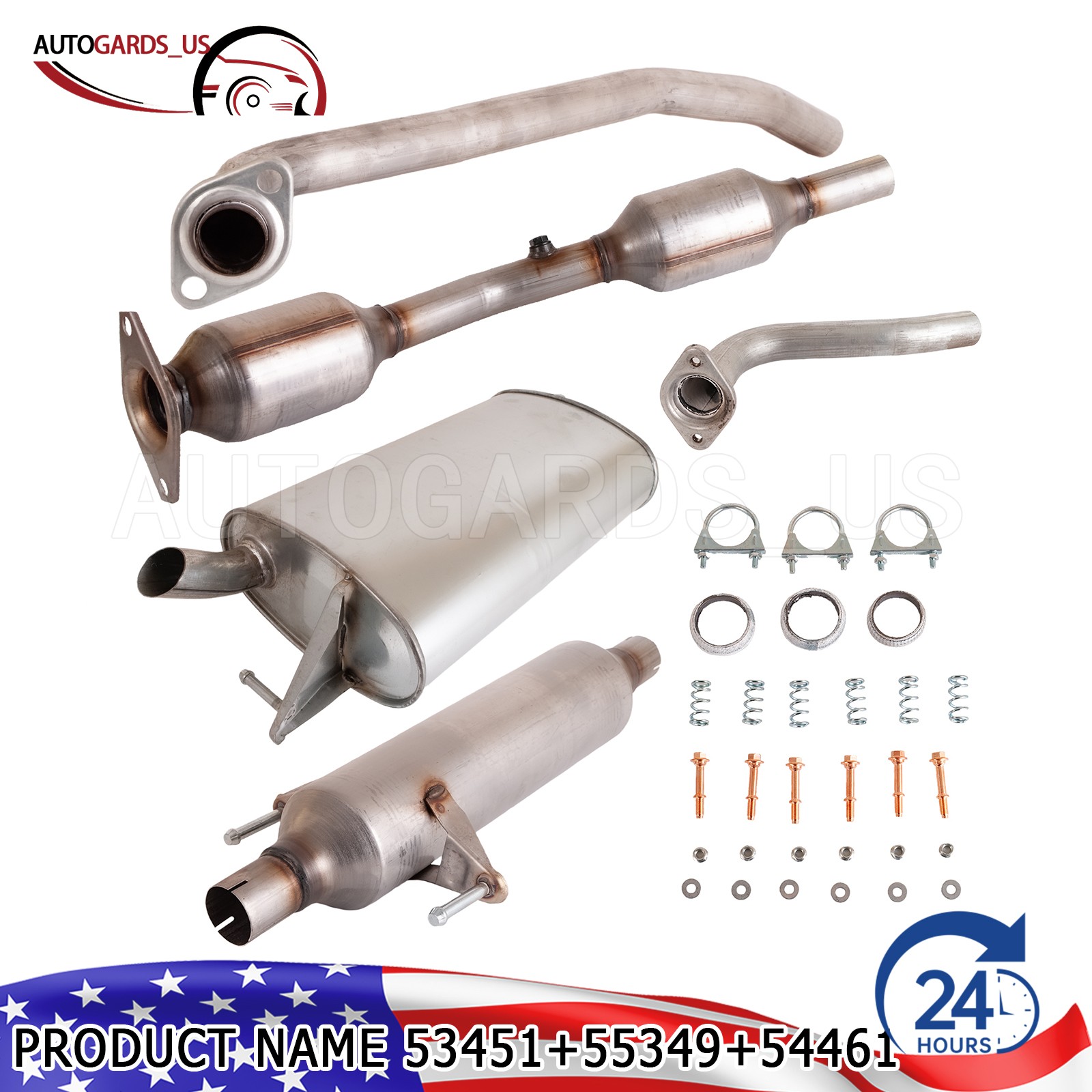 For 2003-2008 Toyota Corolla​​ 1.8L Engine Full Exhaust System 53451 54461 55349