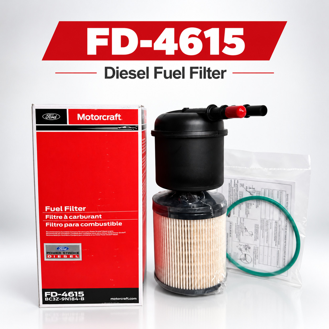 Genuine Motorcraft FD-4615 Fuel Filter 2011-16 Ford 6.7L Powerstroke Super Duty
