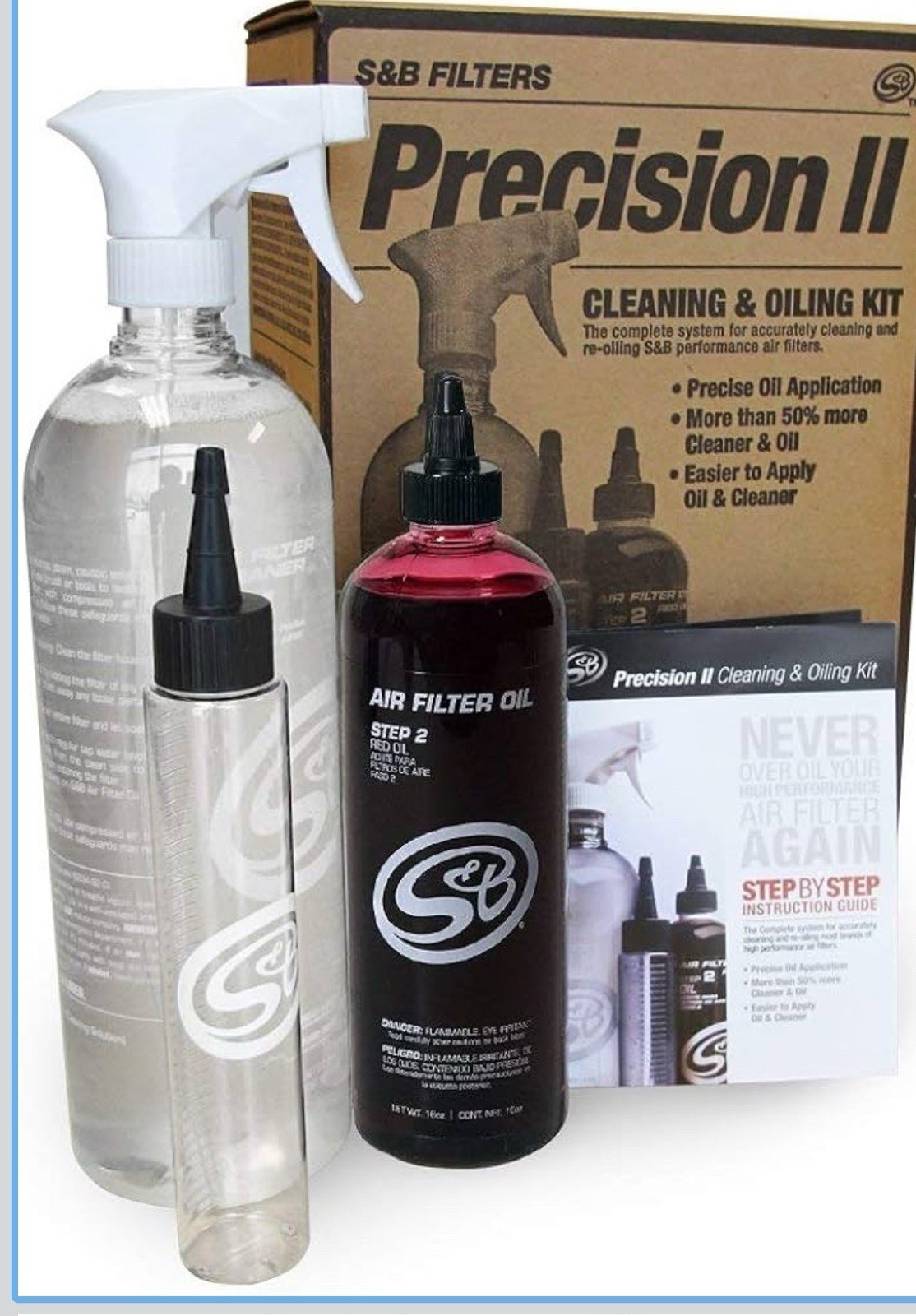 S&B Filters 88-0008 Precision II Cleaning & Oil Kit (Red Oil) S&B Filters 88-0008 Precision II Cleaning & Oil Kit (Red Oil)