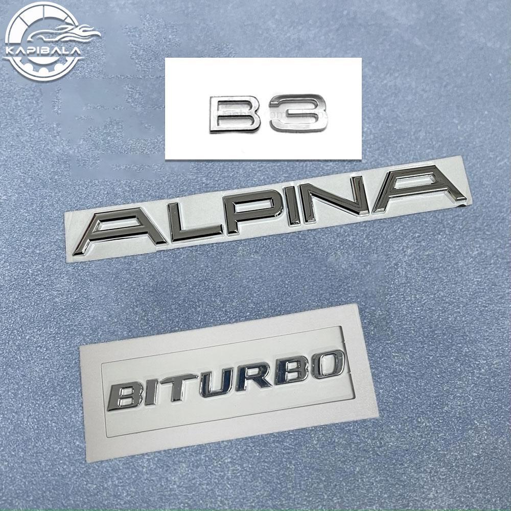 Gloss Chrome For Alpina B3 Biturbo Car Trunk Emblem Badge Sticker Replace 1 Set