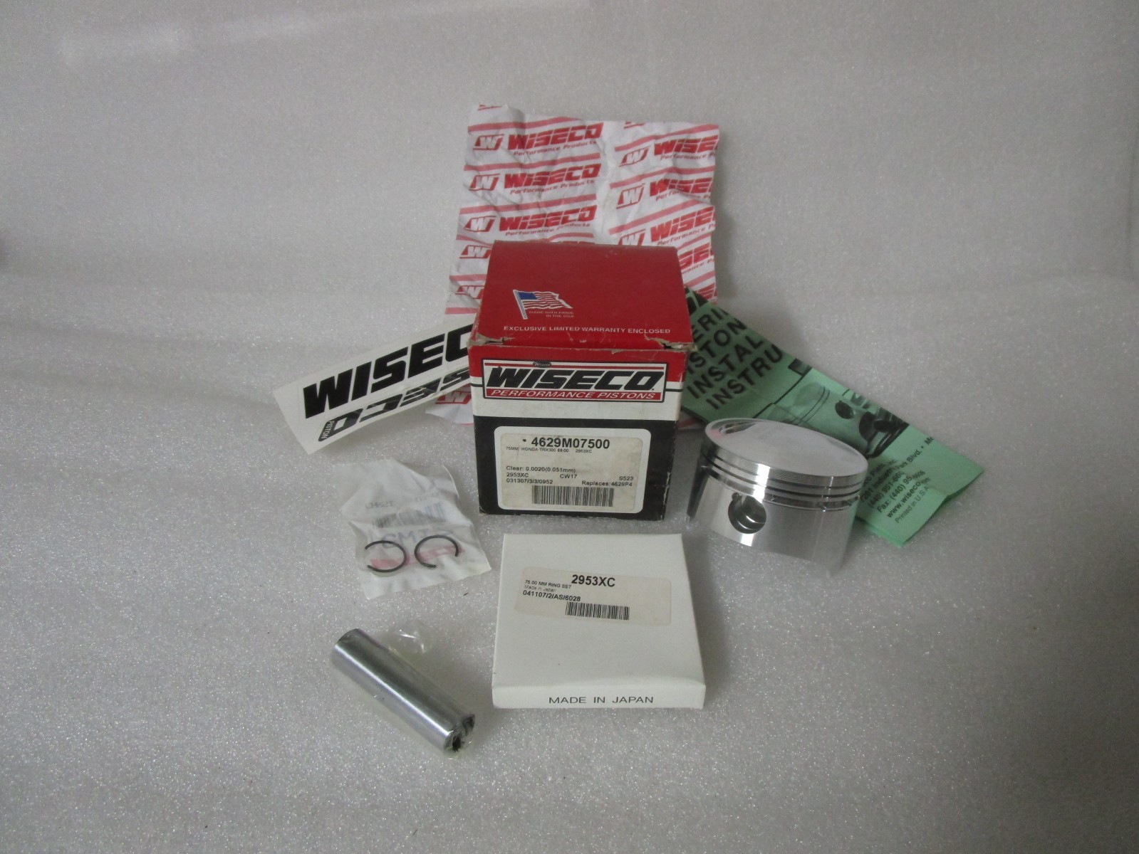 1988-2000 Honda TRX300  Wiseco Piston 75.00 mm