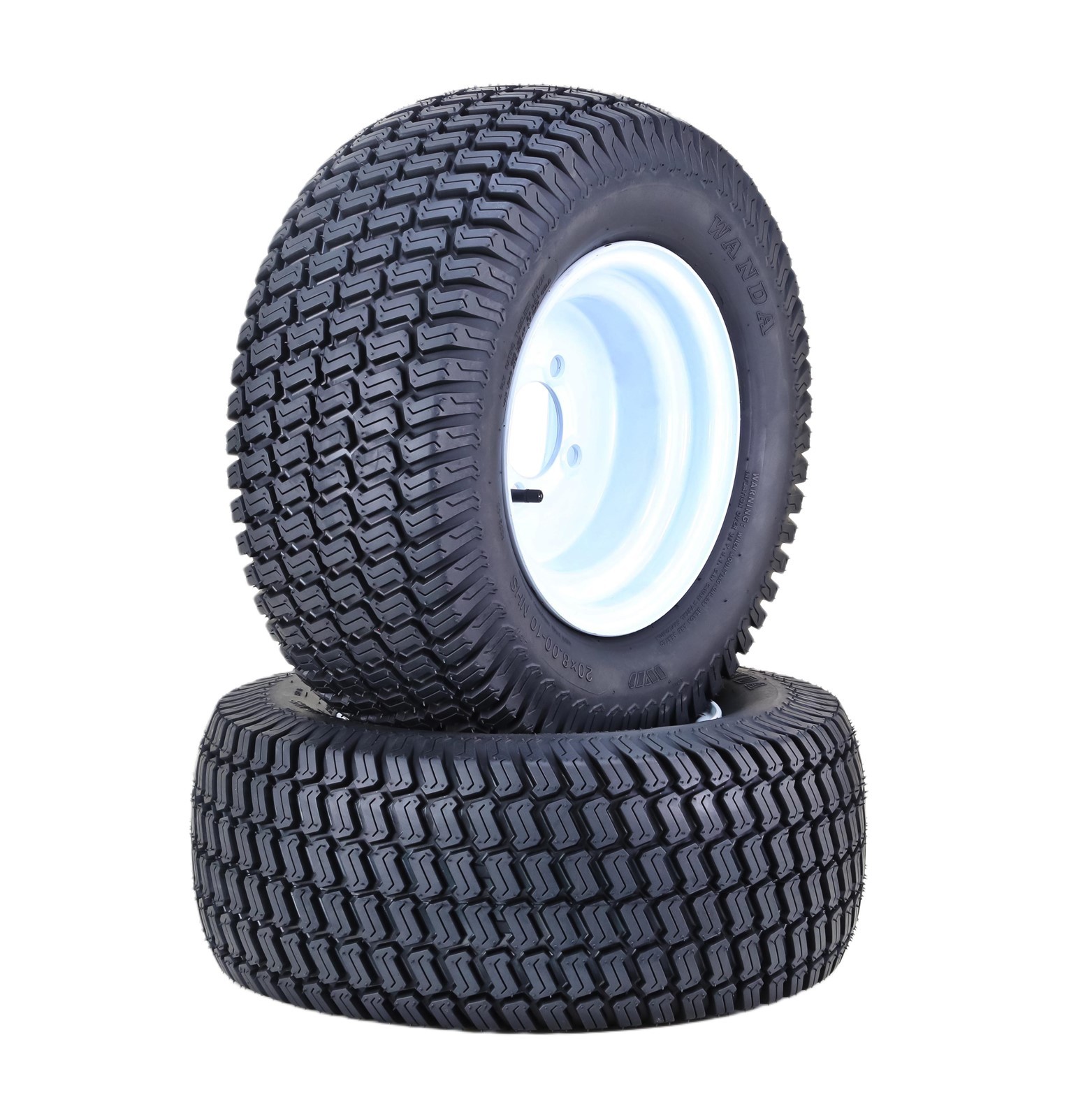 WANDA Lawn Mower Tire & wheel 20X8-10 4-Ply with 4x4 WANDA Lawn Mower Tire & wheel 20X8-10 4-Ply with 4x4