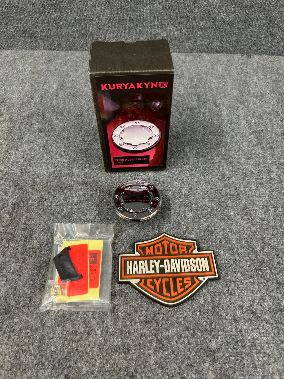 Kuryakyn Chrome Flush-Mount Right Hand Thread Vented Gas Cap 83-23 Harley 7434 Kuryakyn Chrome Flush-Mount Right Hand Thread Vented Gas Cap 83-23 Harley 7434