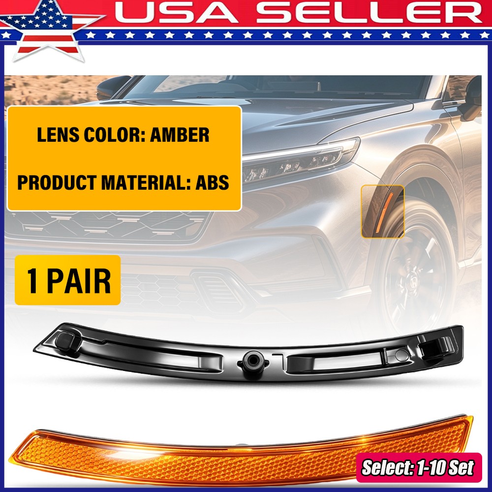 1-10x Front Fender Reflectors Fit 2023 - 2025 Honda CR-V Hybrid Sport Touring