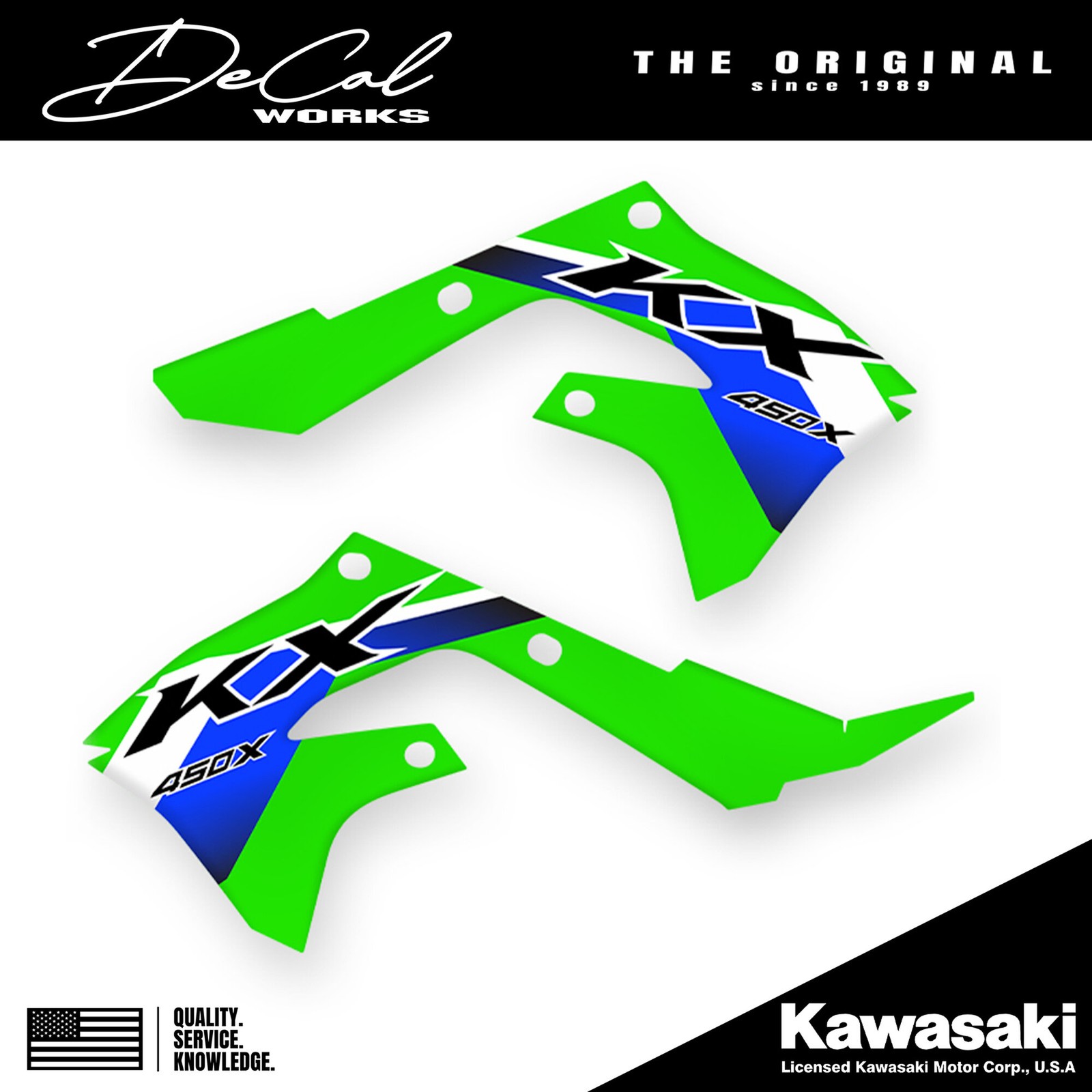 Officially Licensed Kawasaki KX 450X Design Replica Rad Shroud Graphics Kit