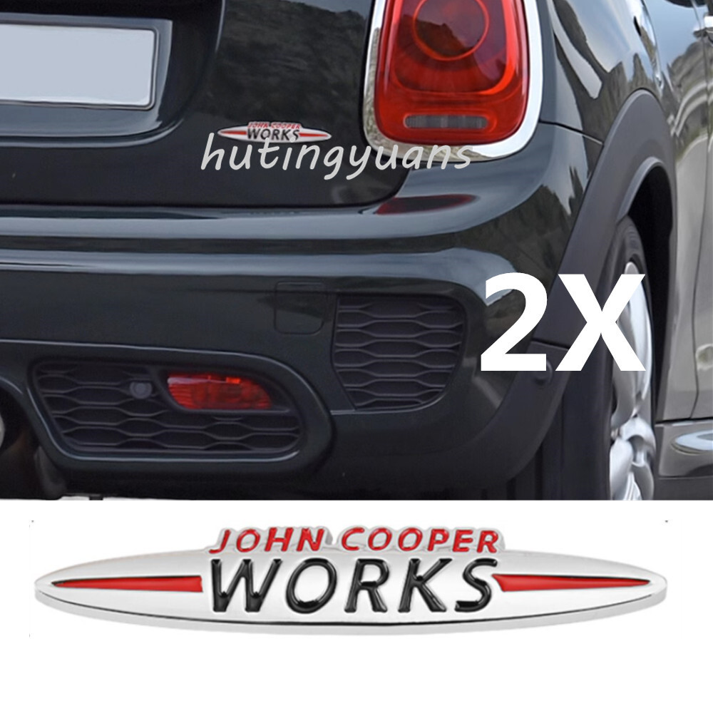 2x 9CM Chrome JOHN COOPER WORKS Badge Emblem Sticker for MINI Cooper S R50 R53 2x 9CM Chrome JOHN COOPER WORKS Badge Emblem Sticker for MINI Cooper S R50 R53