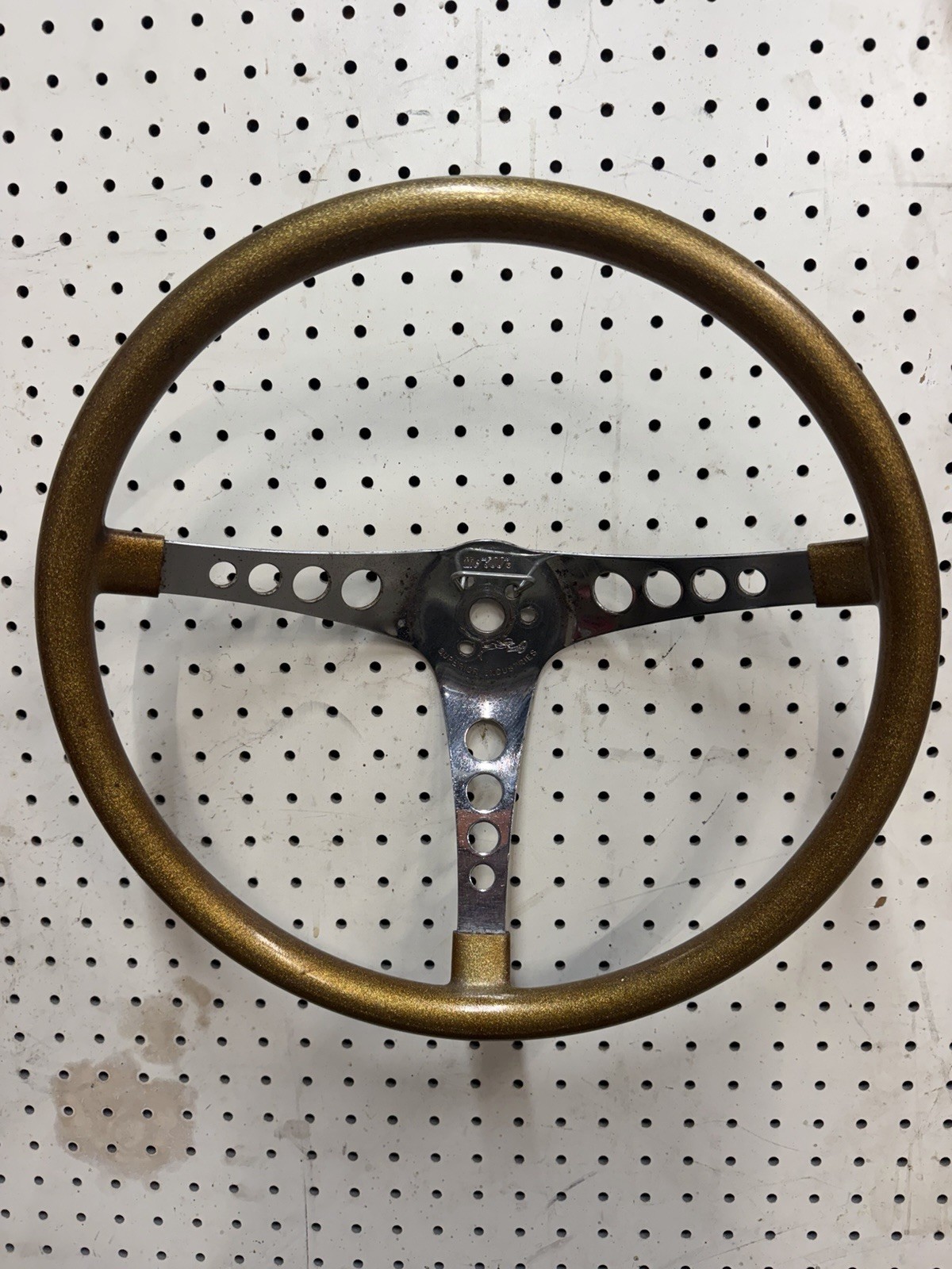 VINTAGE 1960s 1970S GOLD FLAKE Hot rod RAT ROD FREAK steering wheel THE 500 VINTAGE 1960s 1970S GOLD FLAKE Hot rod RAT ROD FREAK steering wheel THE 500