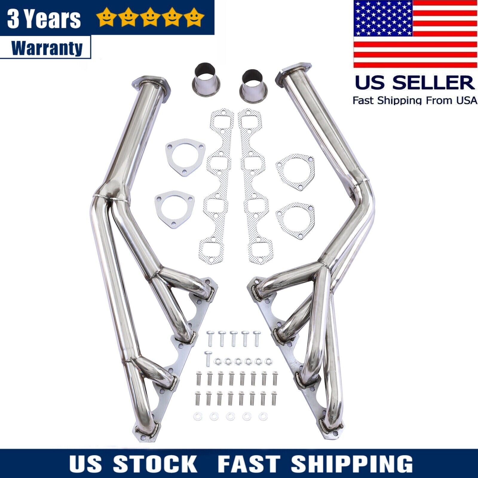 Stainless Steel Manifold Header For 64-70 Mustang 260/289/302 V8 Tri-y Header US