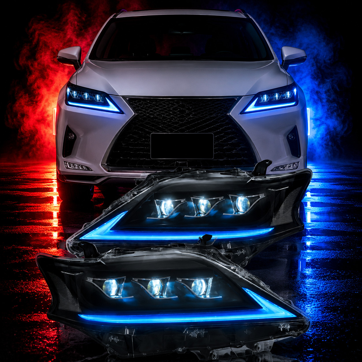 Headlight Fit Lexus RX350 RX450h FSport 2012-2015 VLAND Projector LED Animation Headlight Fit Lexus RX350 RX450h FSport 2012-2015 VLAND Projector LED Animation