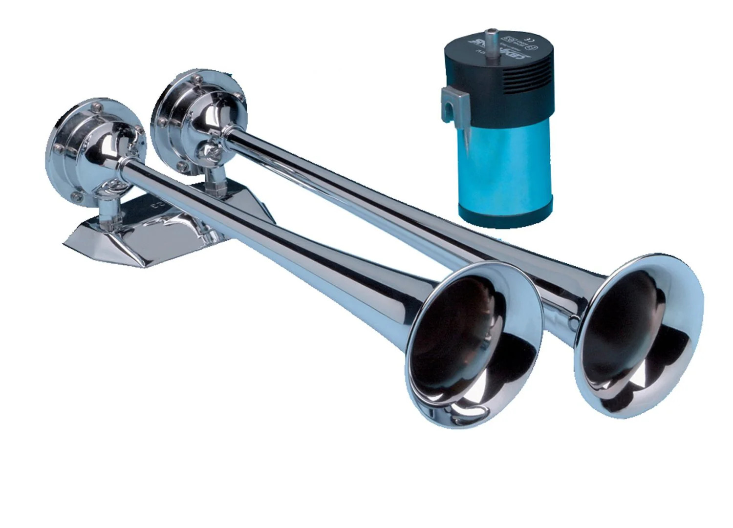 Marinco 10106 | Dual Trumpet Air Horn & Compressor, Chrome Plated, 12V, 20a Marinco 10106 | Dual Trumpet Air Horn & Compressor, Chrome Plated, 12V, 20a