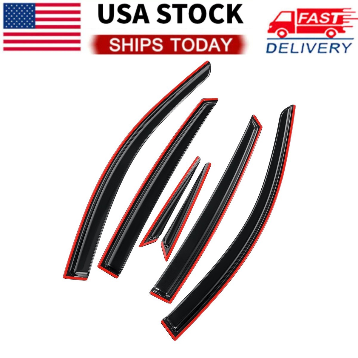 6pc Window Visors Set for Honda Accord 2023-2024 Easy Install Durable Material