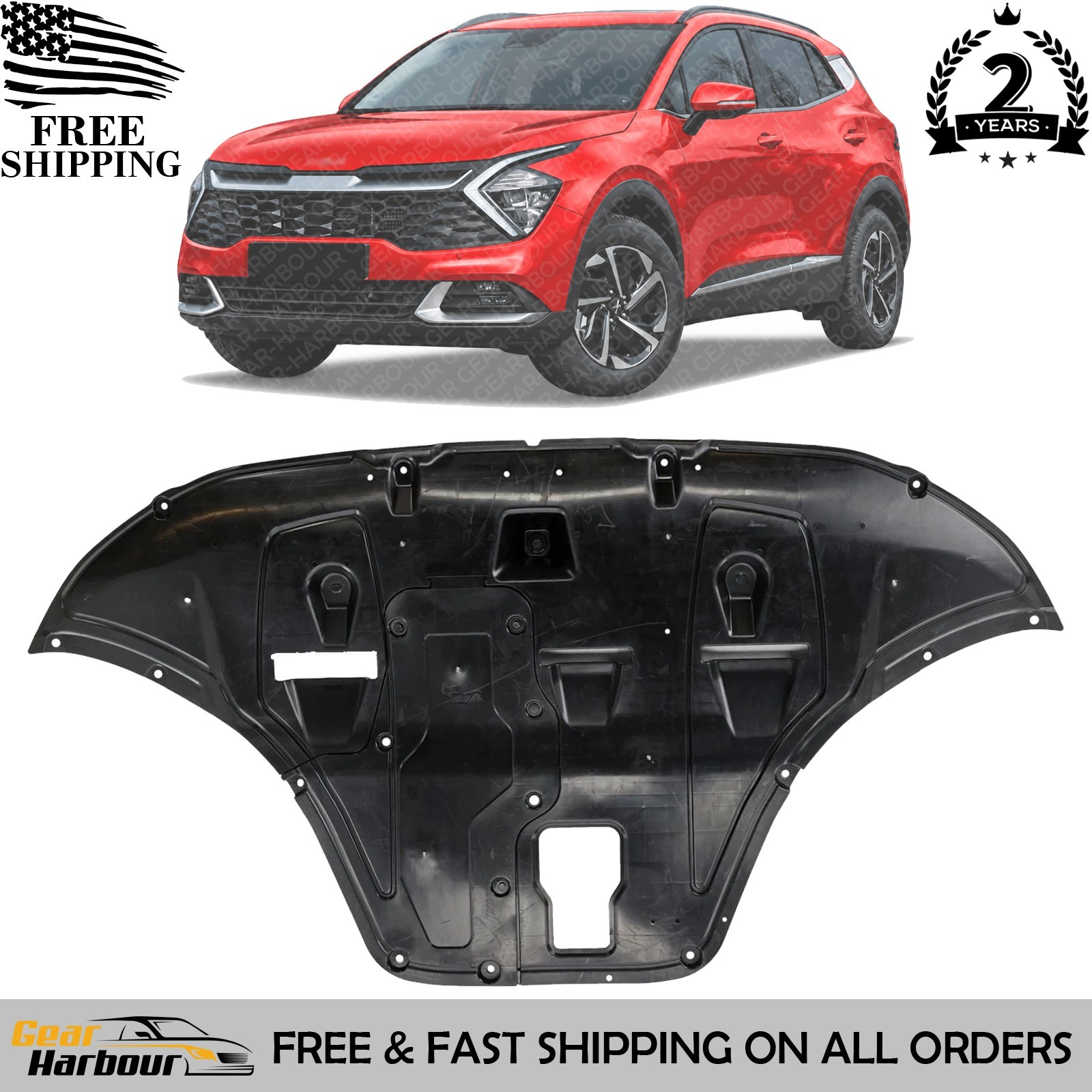NEW Front Engine Splash Shield Under Cover For 2023-2025 Kia Sportage FWD