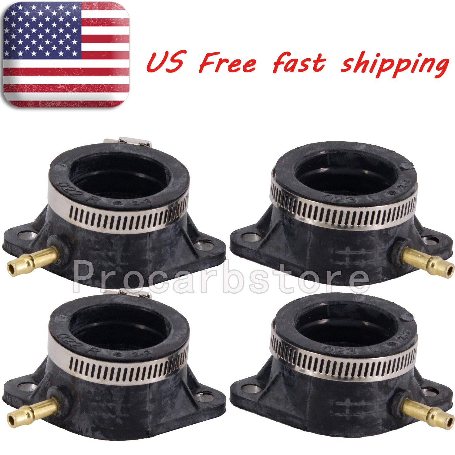 For 1973-80 Kawasaki carburetor Intake Manifold Rubber Boots Kit z1 kz1000 kz US