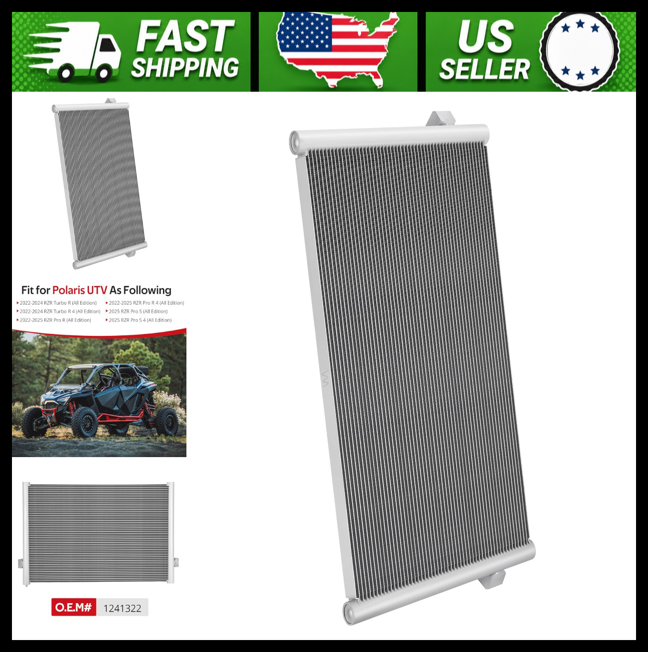 JAVIK Radiator Assembly for Polaris RZR Pro S/Pro R/Turbo R 2022-2025