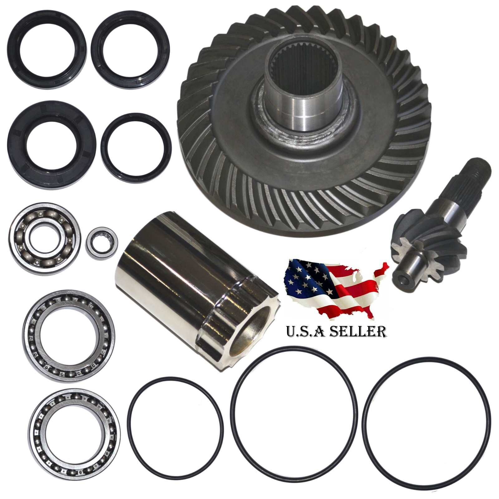Rear Differential Ring Pinion Gear Bearing Seal Kit For Honda FourTrax TRX300FW