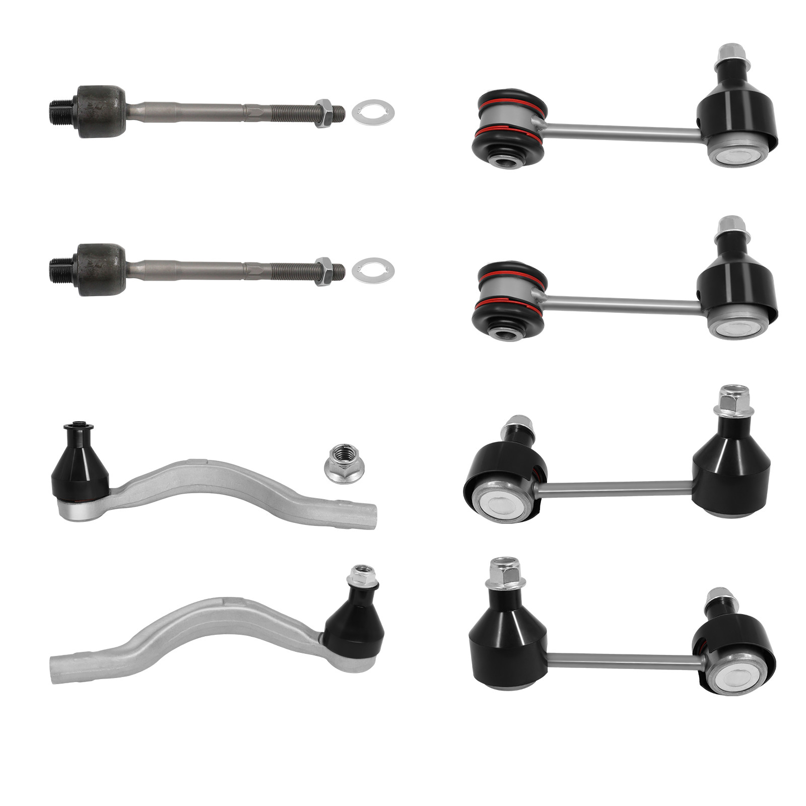 For 2013-2022 Maserati Ghibli Metall Inner Outer Tie Rod End Sway Bar Links 8pcs