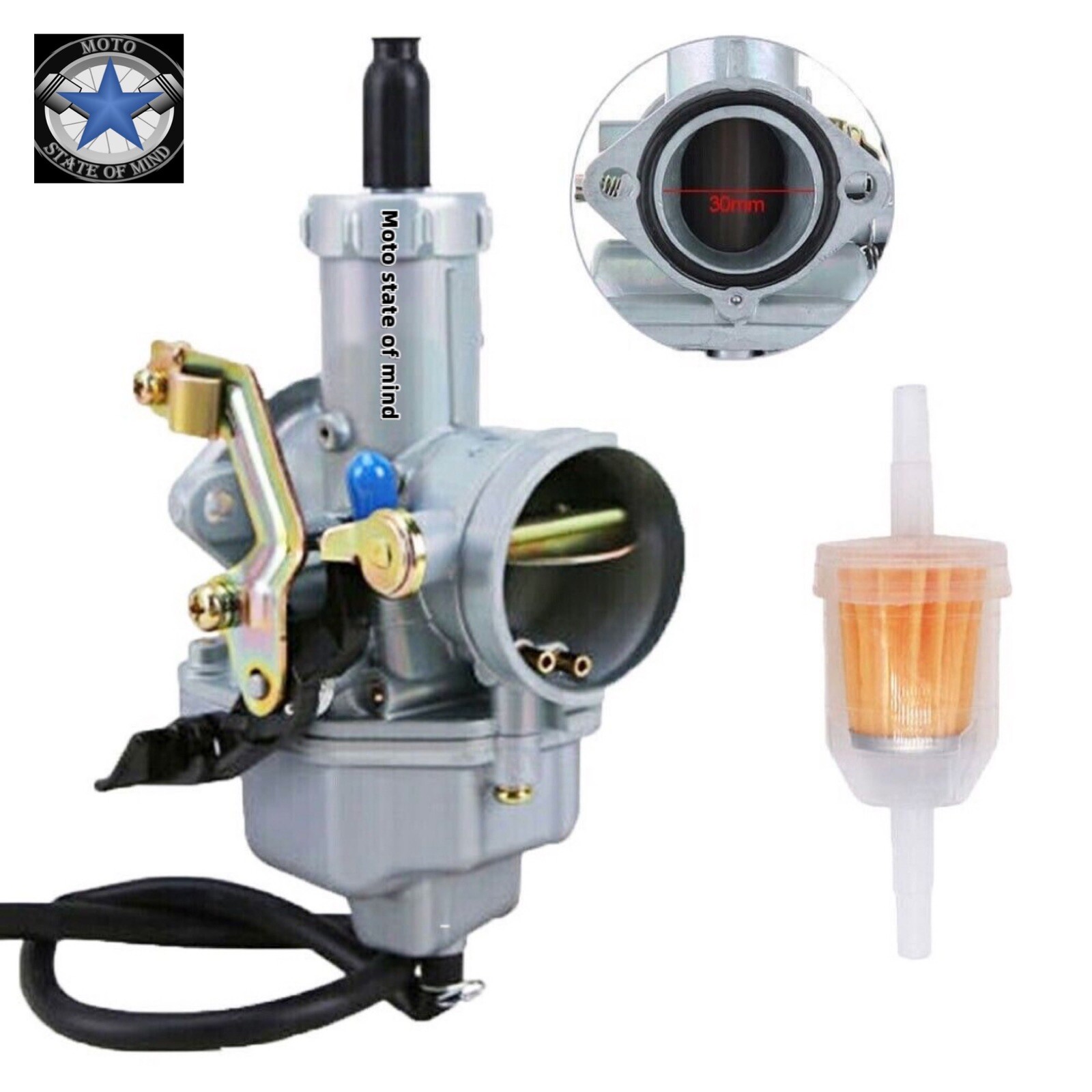 Carburetor 30mm CARB Aluminum Motorcycle Racing For Suzuki DR370 (1978 1979)