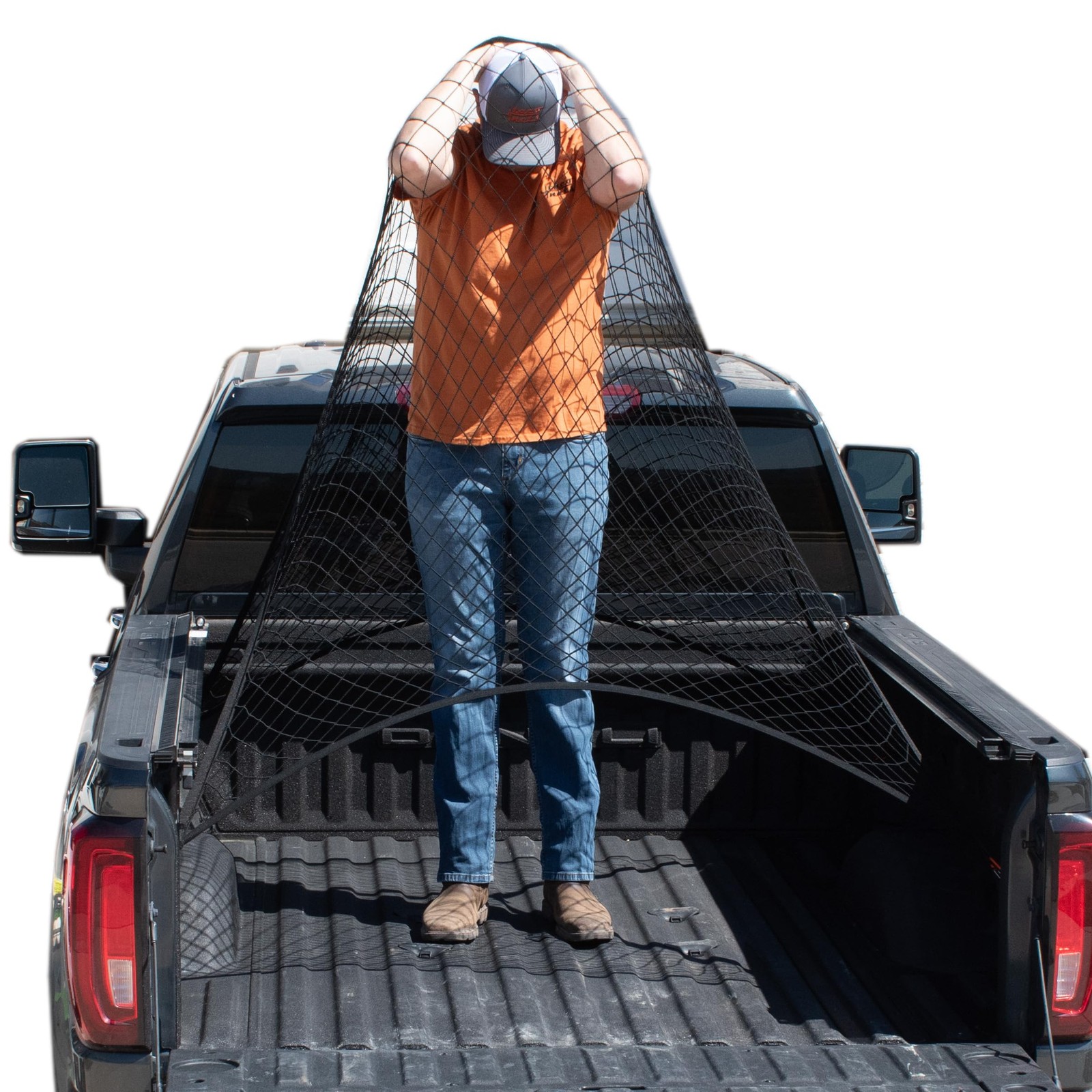USA Upgraded Highly Elastic Truck Bed Cargo Net Organizer 4x4 FT USA Upgraded Highly Elastic Truck Bed Cargo Net Organizer 4x4 FT