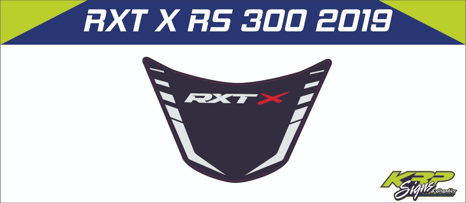 SEADOO RXT X RS 300 2019 Hood Graphics / Decal / Sticker Kit