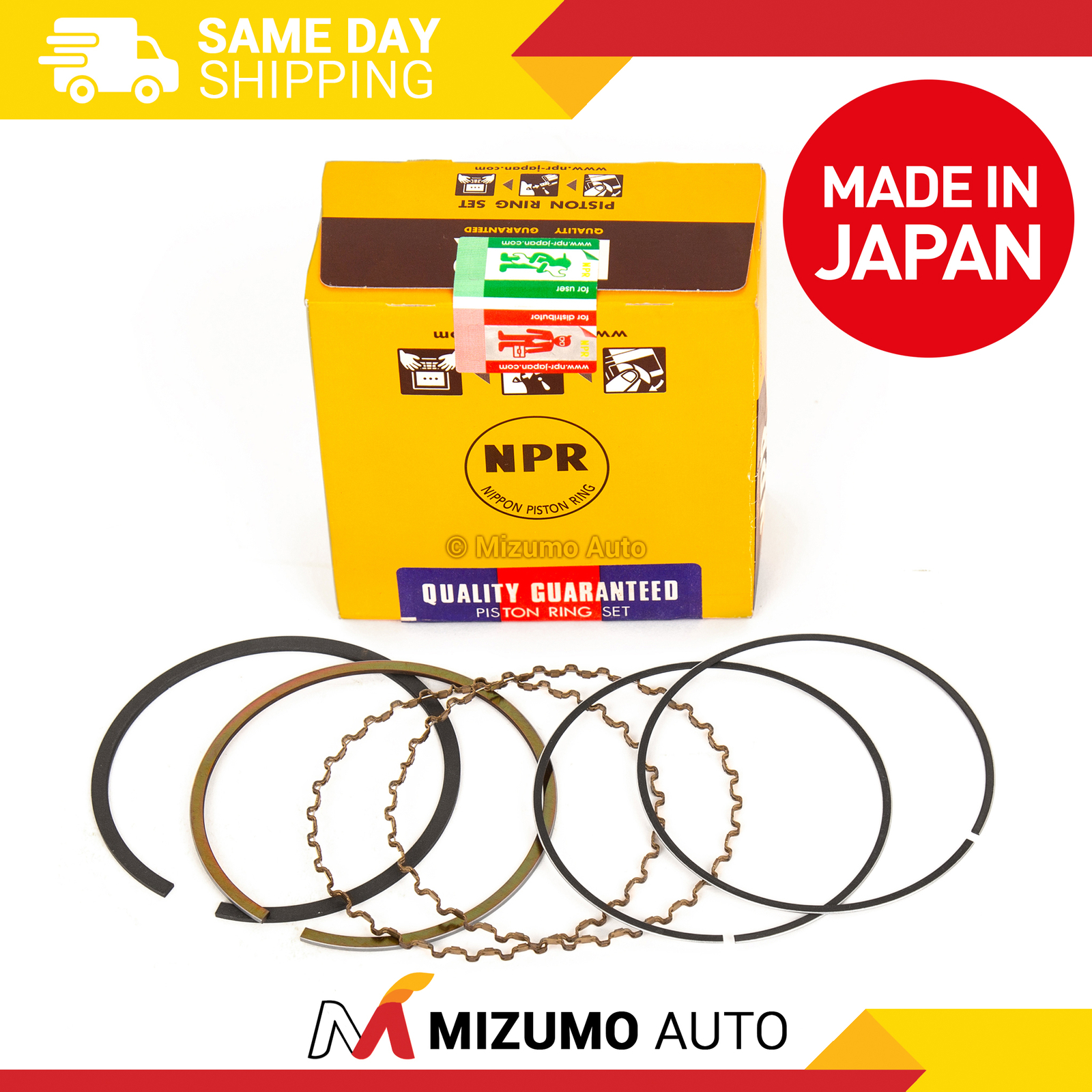 NPR Piston Rings Fit 06-15 Acura ILX Honda Civic HR-V 1.8L R18A1 R18Z9 R20A3