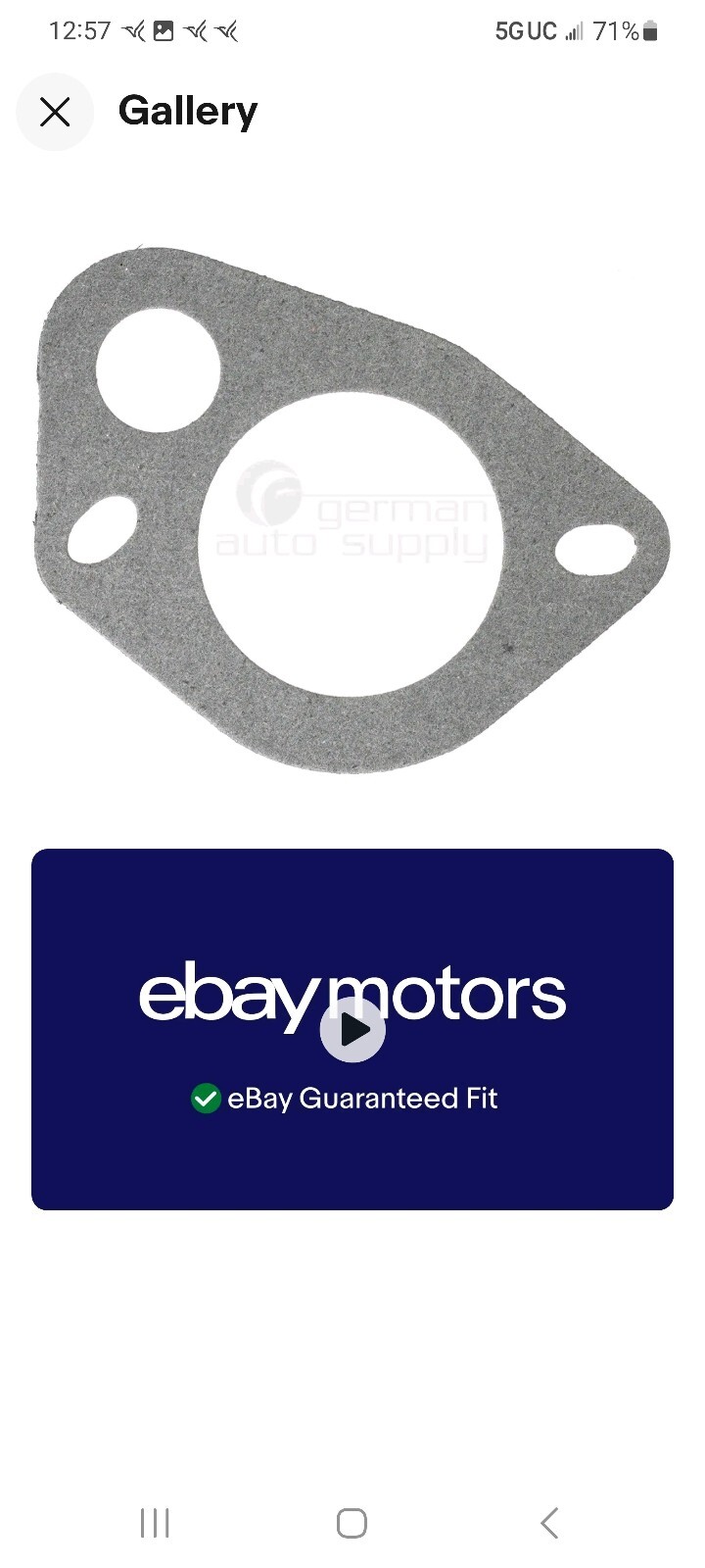 Motorad Engine Coolant Thermostat Housing Gasket MG50EA Motorad Engine Coolant Thermostat Housing Gasket MG50EA
